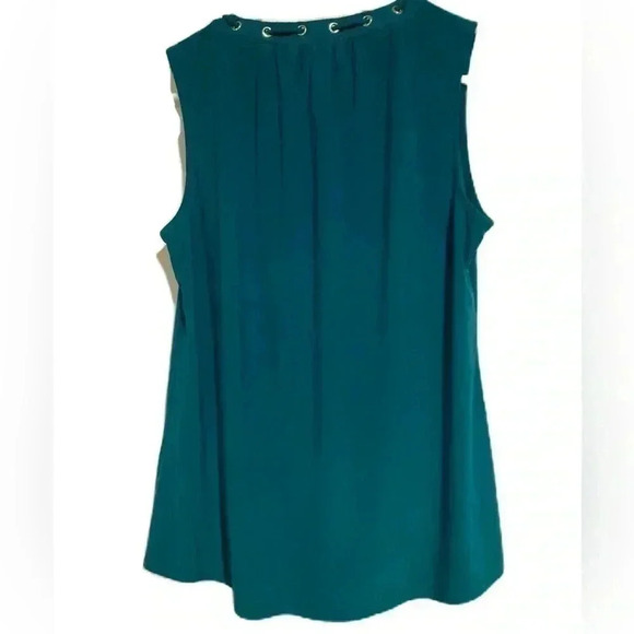 White House Black Market Women’s Sleeveless Blouse Top Turquoise Sz. XS - Picture 2 of 6